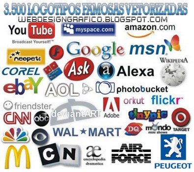 3.500 Logotipos Famosas Vetorizadas
